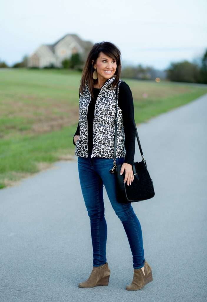 Putty Vest & Leopard Dress main image 1