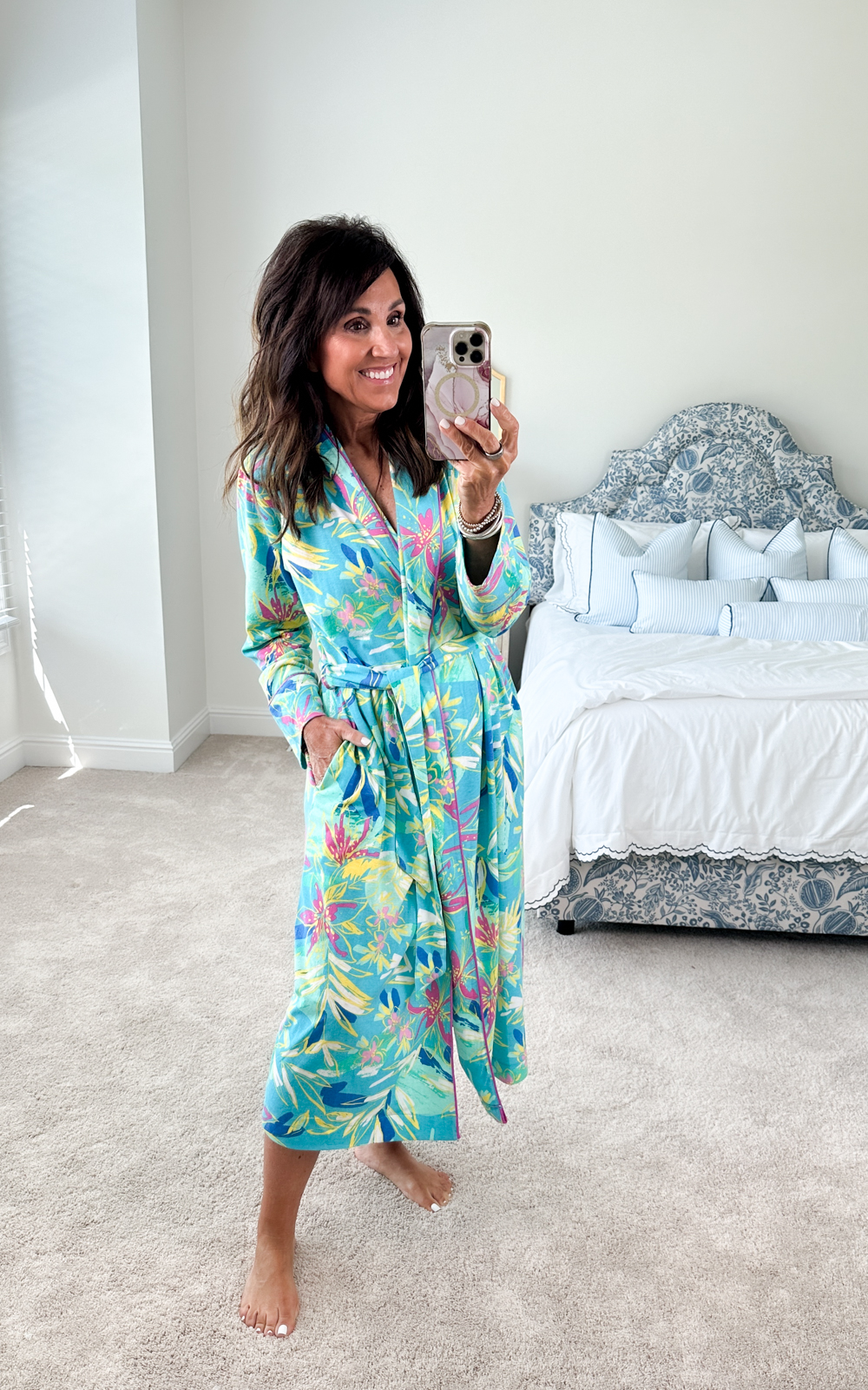 Amazon spring floral robe for women, preppy style, bright florals, spring pajamas, spring robe