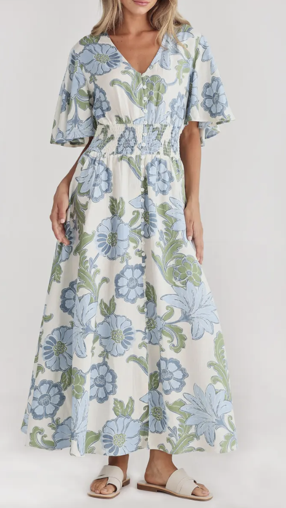 knee length dresses for ladies A Little Bit Of Everything Kelly Green Twist Front Cut Out Maxi Dress main image 0