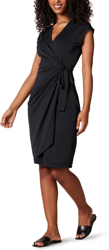 Amazon Essentials Women's Classic Cap Sleeve Wrap Dress