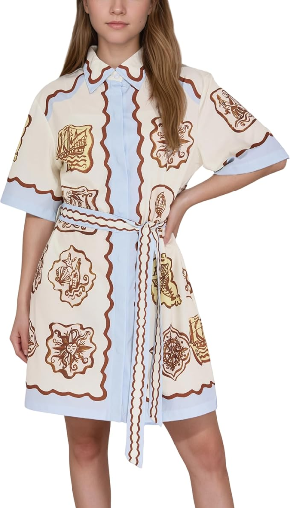 Belted Shirt Dress from Amazon for summer