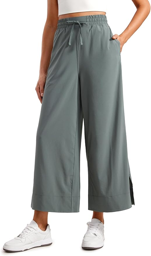 CRZ YOGA AMAZON ATHLEISURE Lightweight Wide Leg Cropped Pants