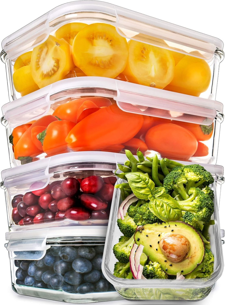 Glass Meal Prep Container Set AMAZON HOME KITCHEN ESSENTIALS