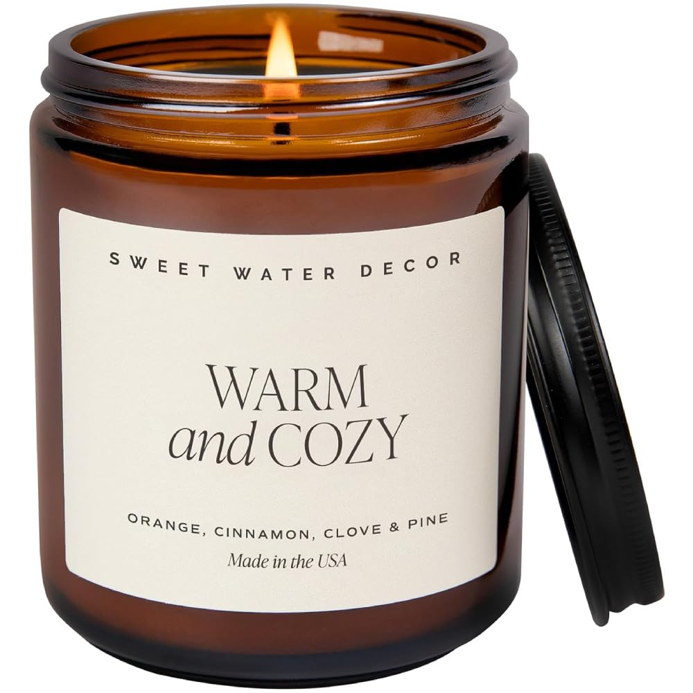 WArm Cozy Fall Scented candle Amazon
