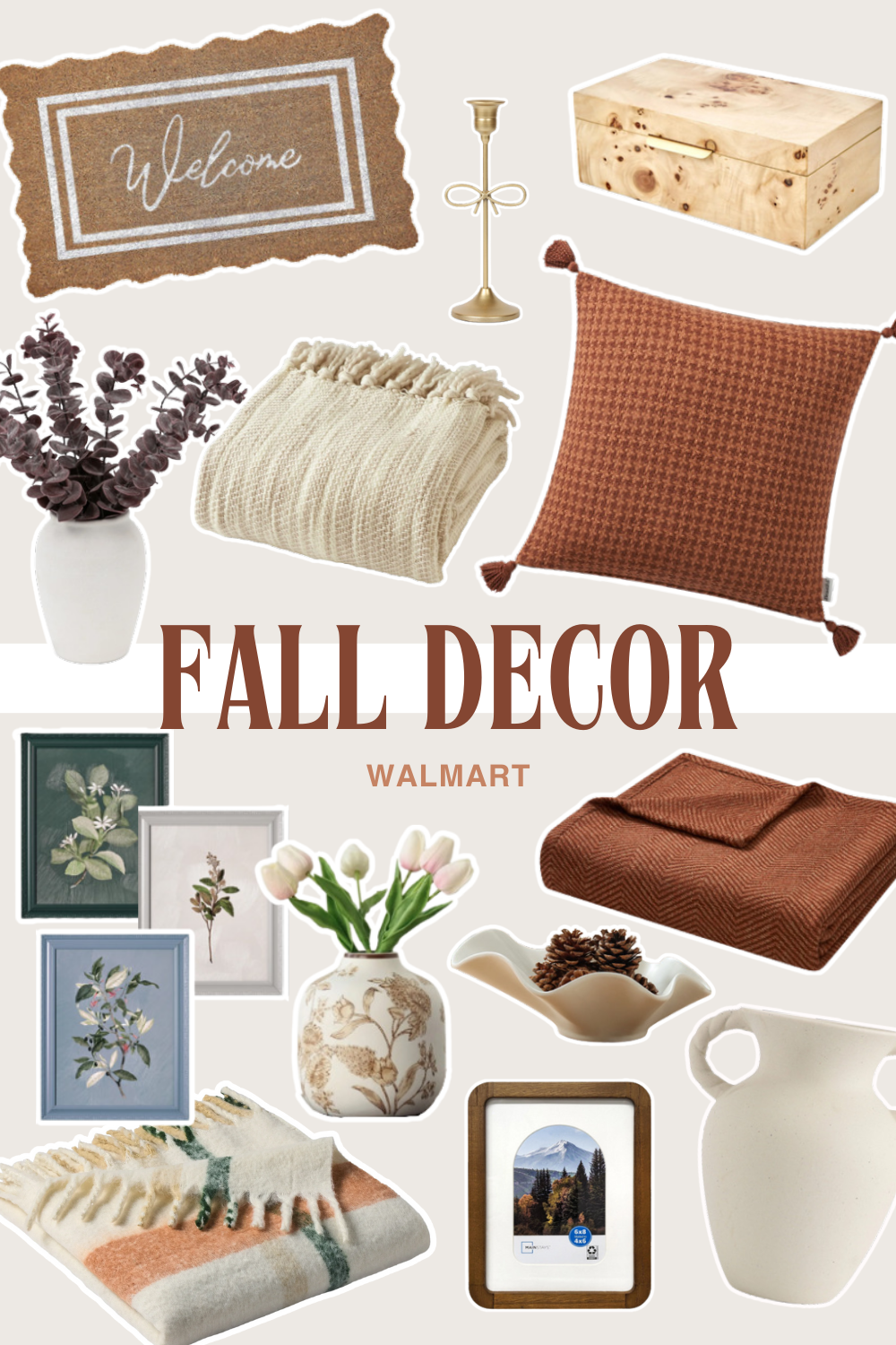 HOW TO DECORATE YOUR HOME FOR FALL WITH WALMART DECOR FINDS