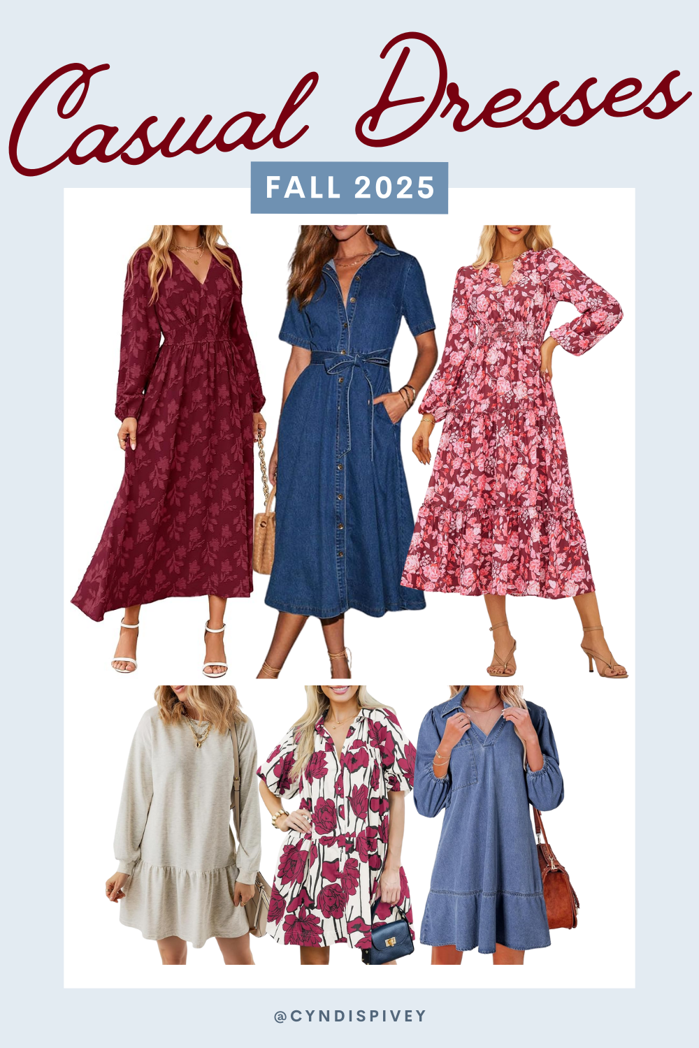 CUTE AFFORDABLE STYLISH CASUAL DRESSES FROM AMAZON FOR FALL 2025 FOR WOMEN OVER 40 50 60