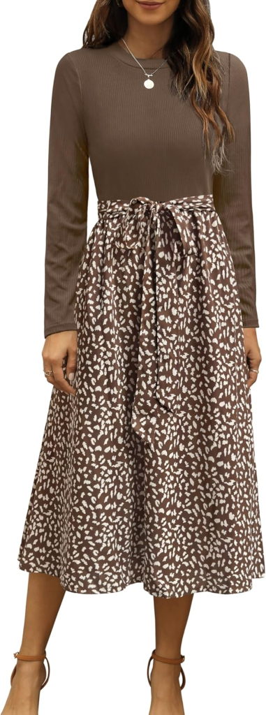 MODEST STYLISH CASUAL FALL DRESS FOR OLDER WOMEN