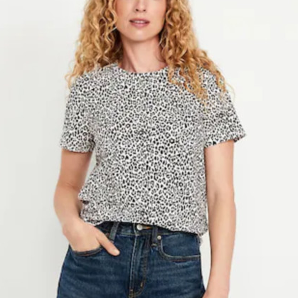EveryWear Crew-Neck T-Shirt Leopard Print Shirt for Fall from Old Navy
