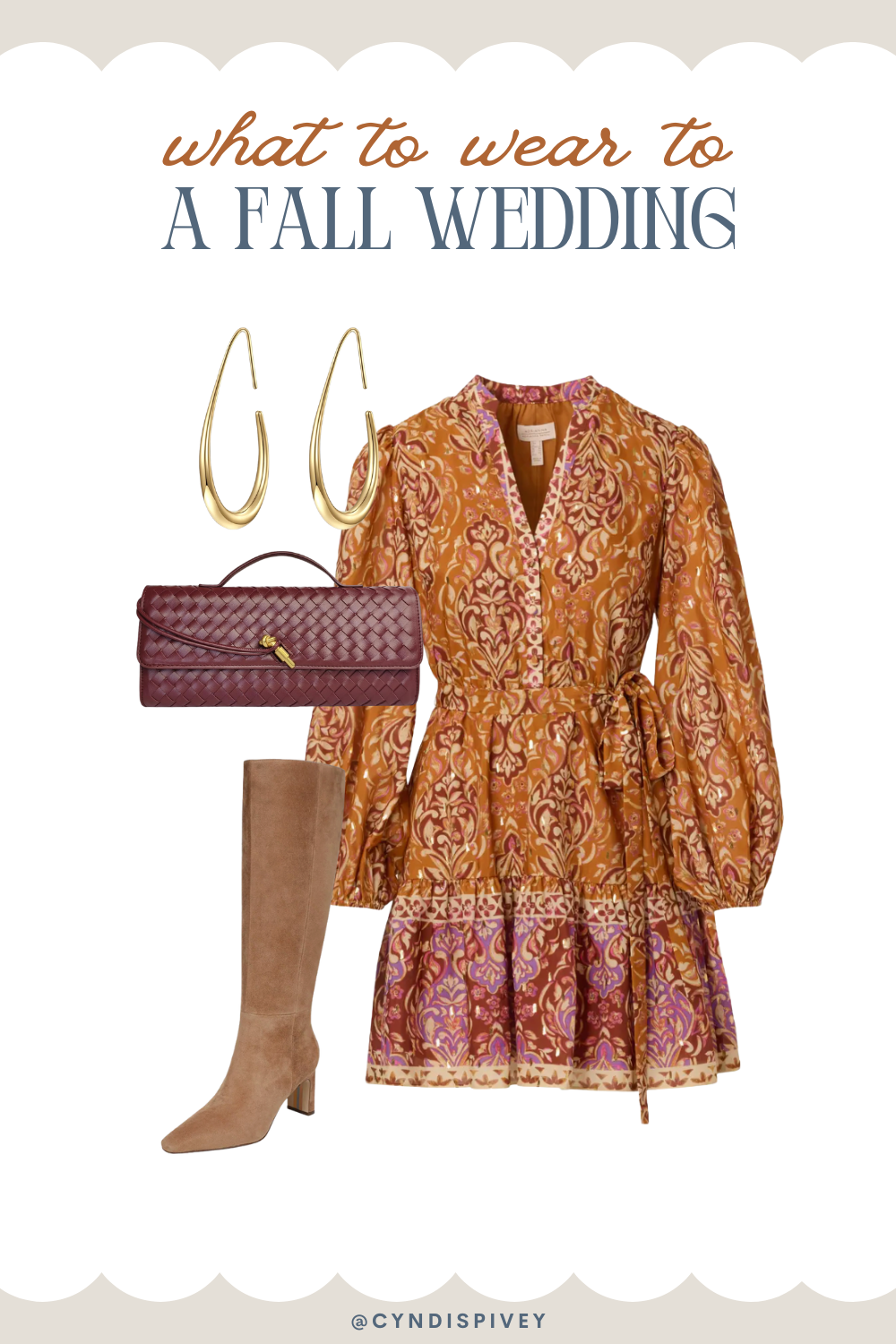 how to style a dress for a casual fall wedding for women over 50