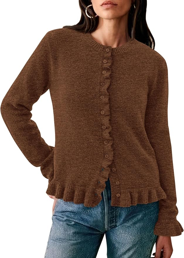 ruffle cardigan amazon