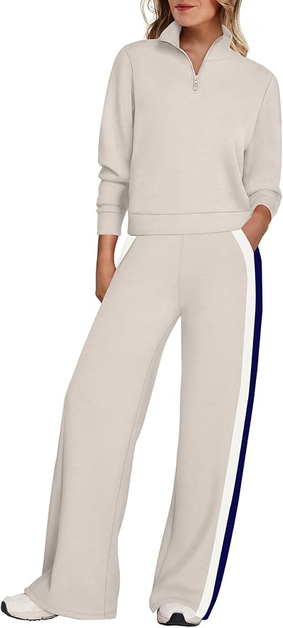 Wide Leg Sweat Pants Set