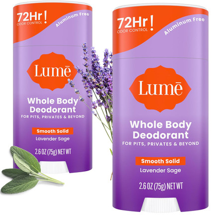 Lume deodorant stick in smooth solid packaging, Amazon best seller for odor control.