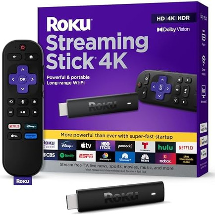 Roku Streaming Stick 4K with remote control from Amazon