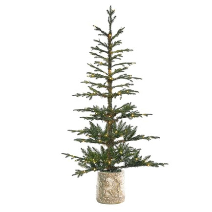 5 Foot Pre-lit Potted Christmas Tree