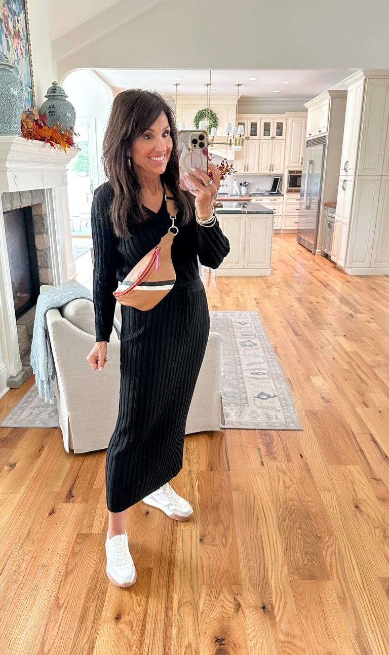 COMFORTABLE MATCHING SKIRT SET IN SWEATER MATERIAL