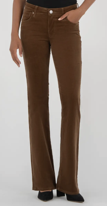 CHOCOLATE BROWN CORDUROY FLARE PANTS FROM NORDSTROM