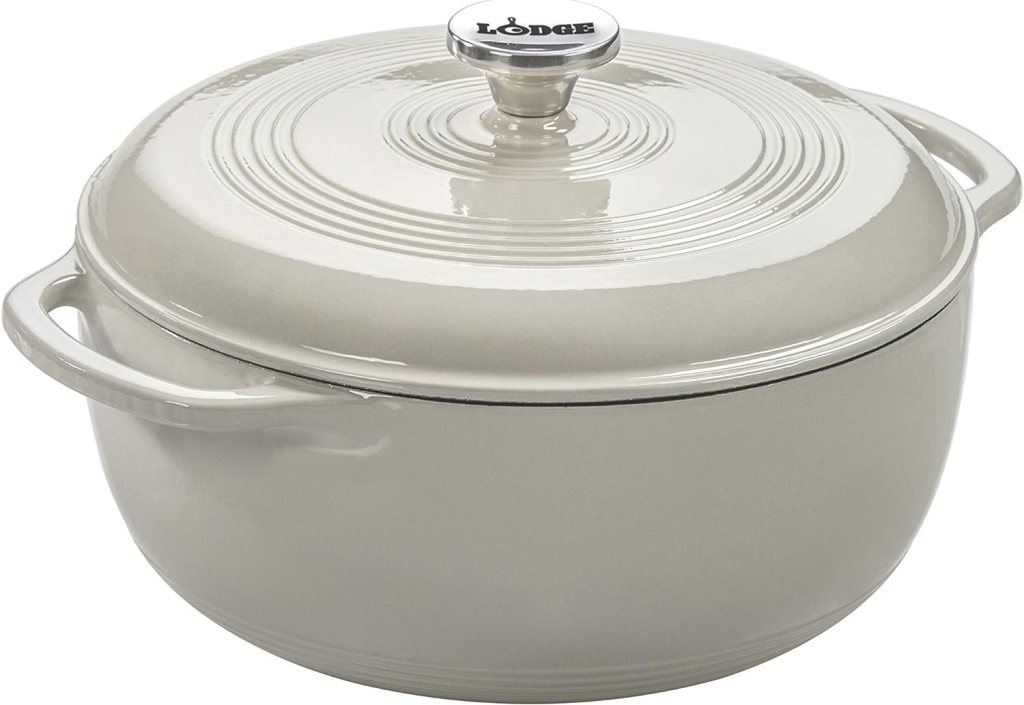 Lodge 6-quart enameled cast iron Dutch oven, great adult gift for Christmas