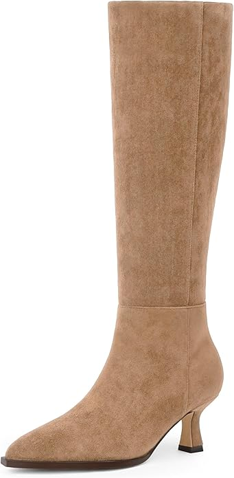 suede knee high boots from amazon for fall and winter