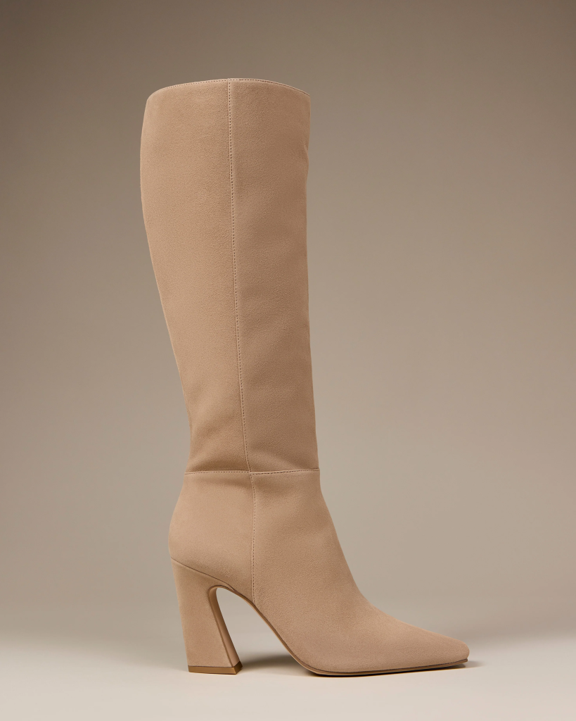 block high heel tall boot