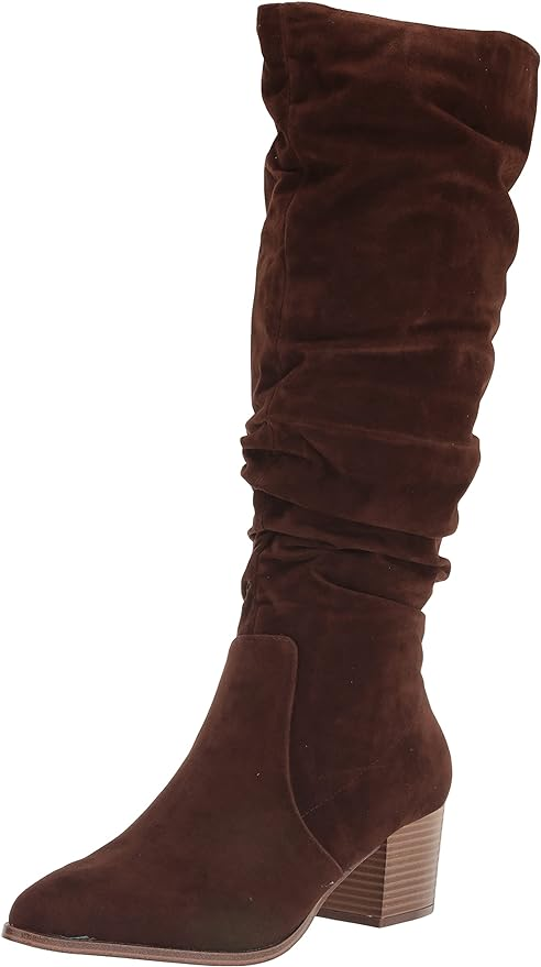 suede slouchy knee high boot for fall and winter