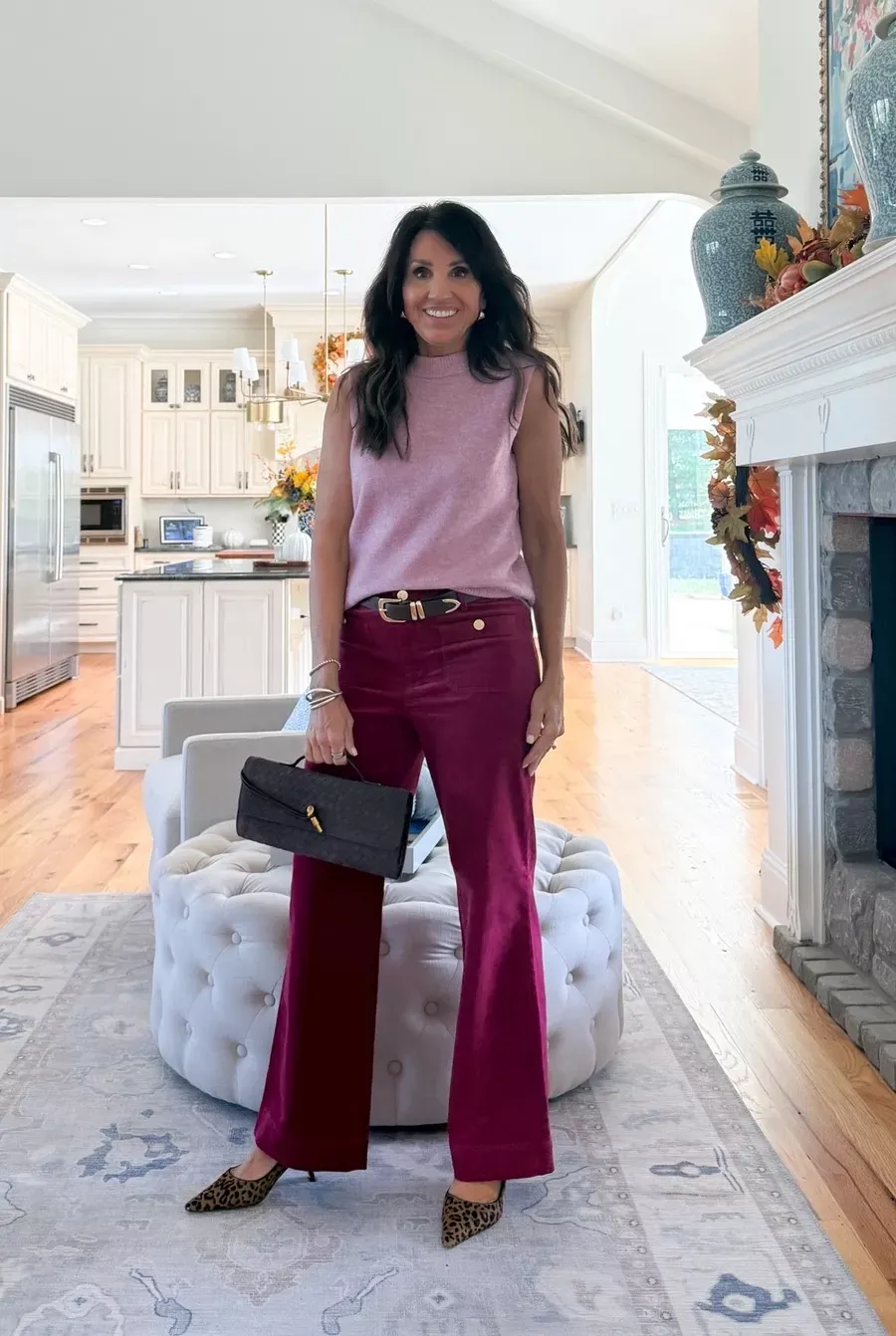 Colorful Corduroy Pants styled for fall and winter 2025