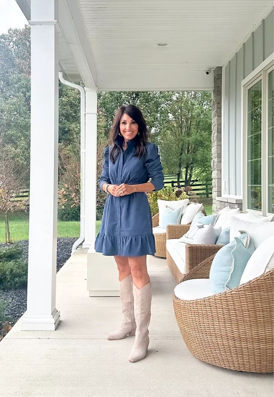 How to wear corduroy over 50, corduroy dress