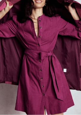 Belted Corduroy Dress