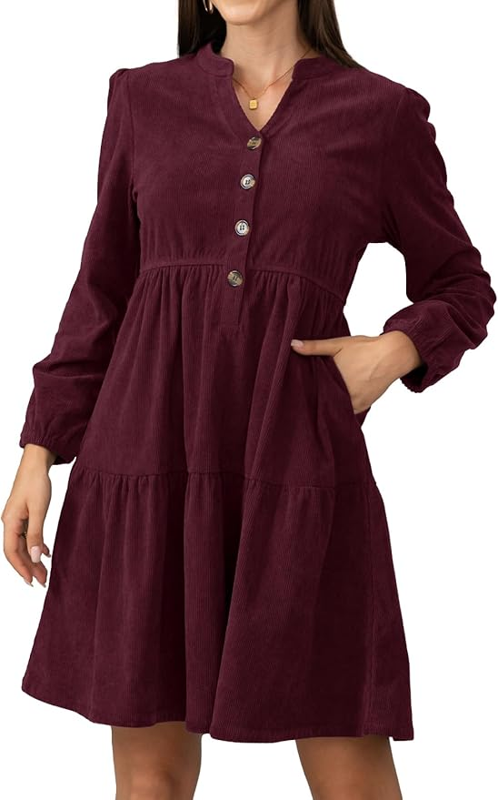 A Line Corduroy Dress