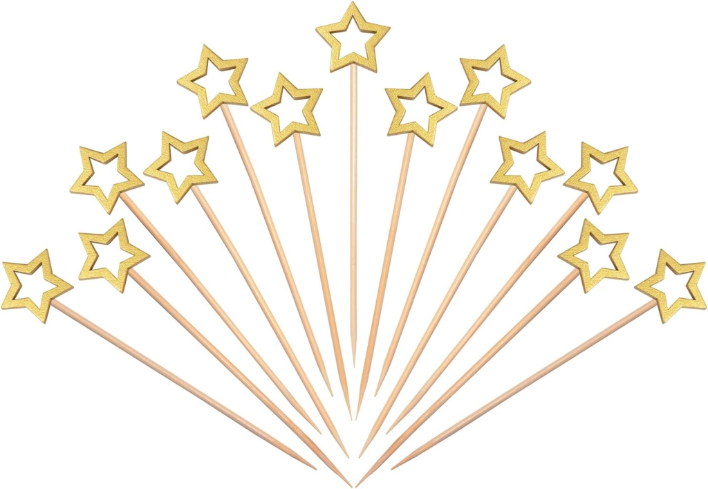 Gold Star Cocktail Picks