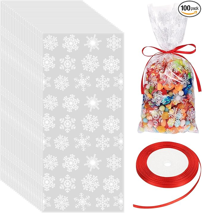 Cellophane Treat Bags for Christmas Treats 