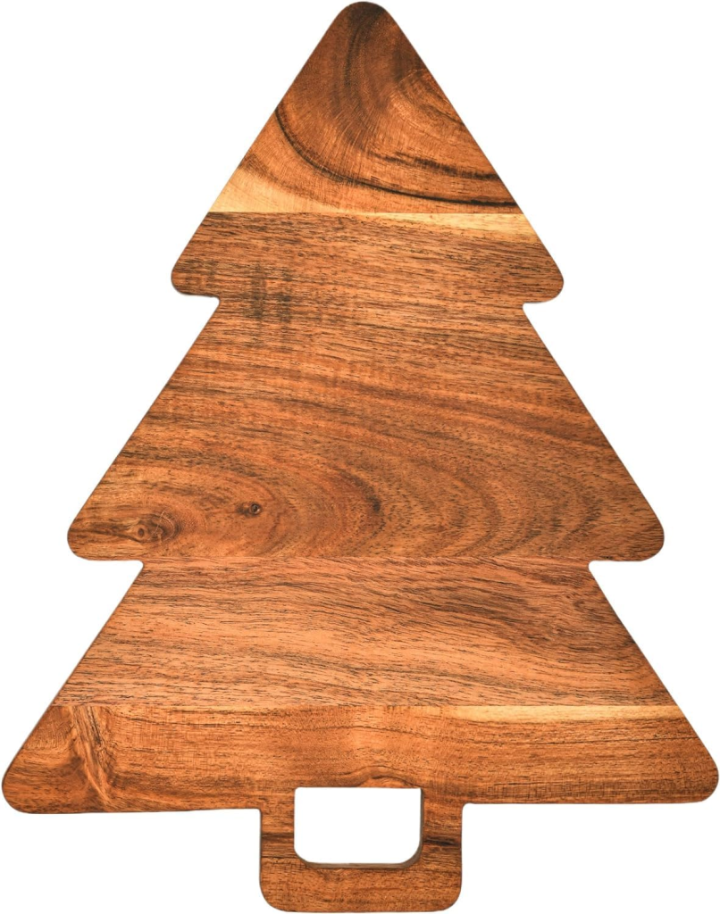 Christmas Tree Shaped Cutting Board Cheese for Holidays