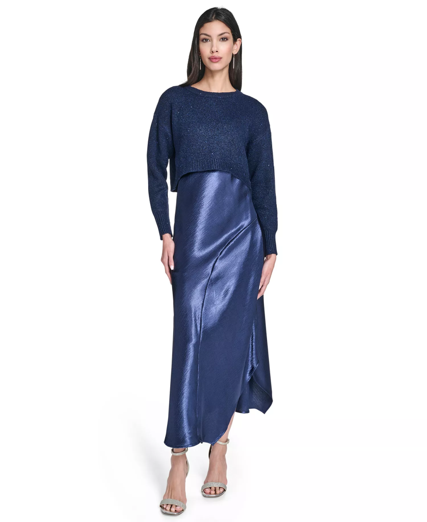 Slip Dress with Sweater