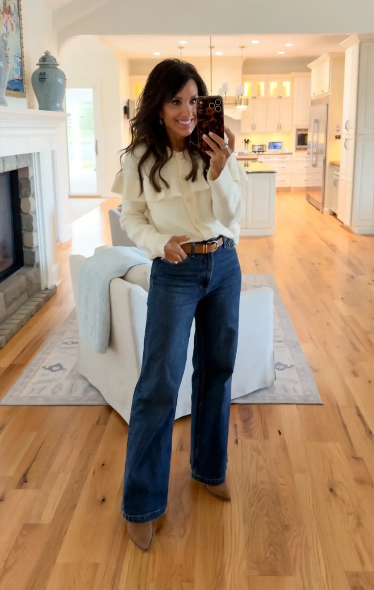 Sweater in Pantone's Color of the Year, Cloud Dancer