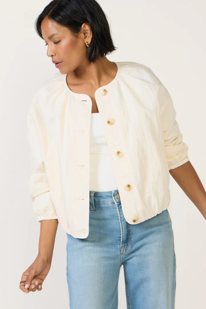 Off White Cloud Dancer Cream Lightweight Jacket