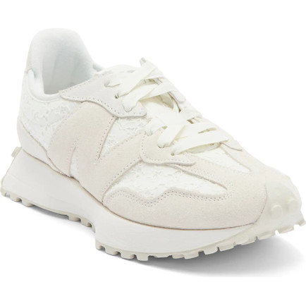 Cream Lace New Balance Shoes