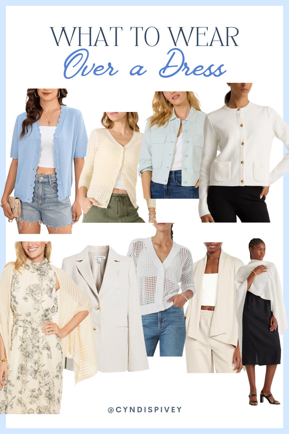sachin and babi light blue dress What To Wear Over Sleeveless Dress In Summer main image 1