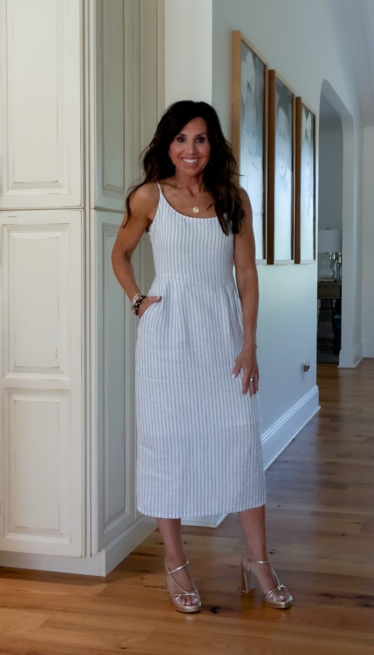 white linen aline dress White Linen Wedding Dress, Gauze Linen Dress 'Cecilia' main image 1