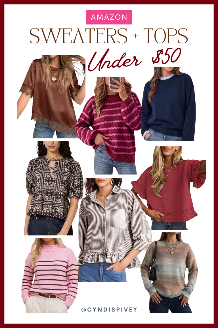 fall tops and sweater under $50 amazon