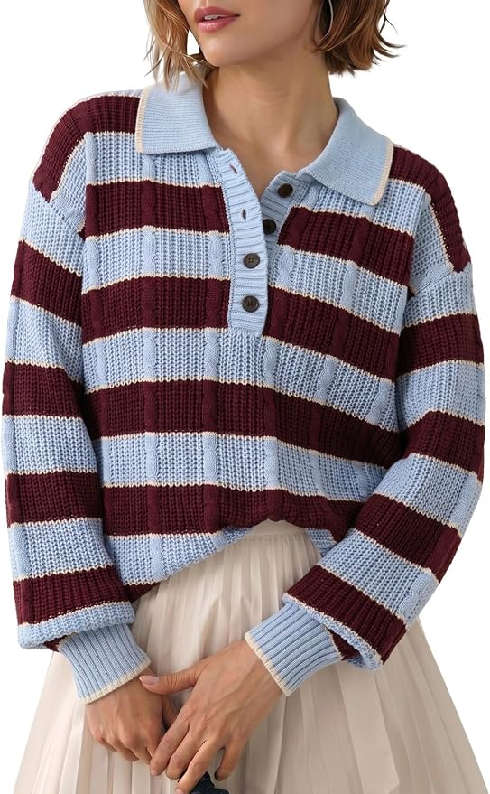 Amazon Rugby Polo Collared Sweater