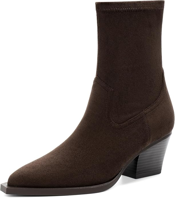 Pointed Toe Ankle Bootie Chocolate Brown Amazon 2026