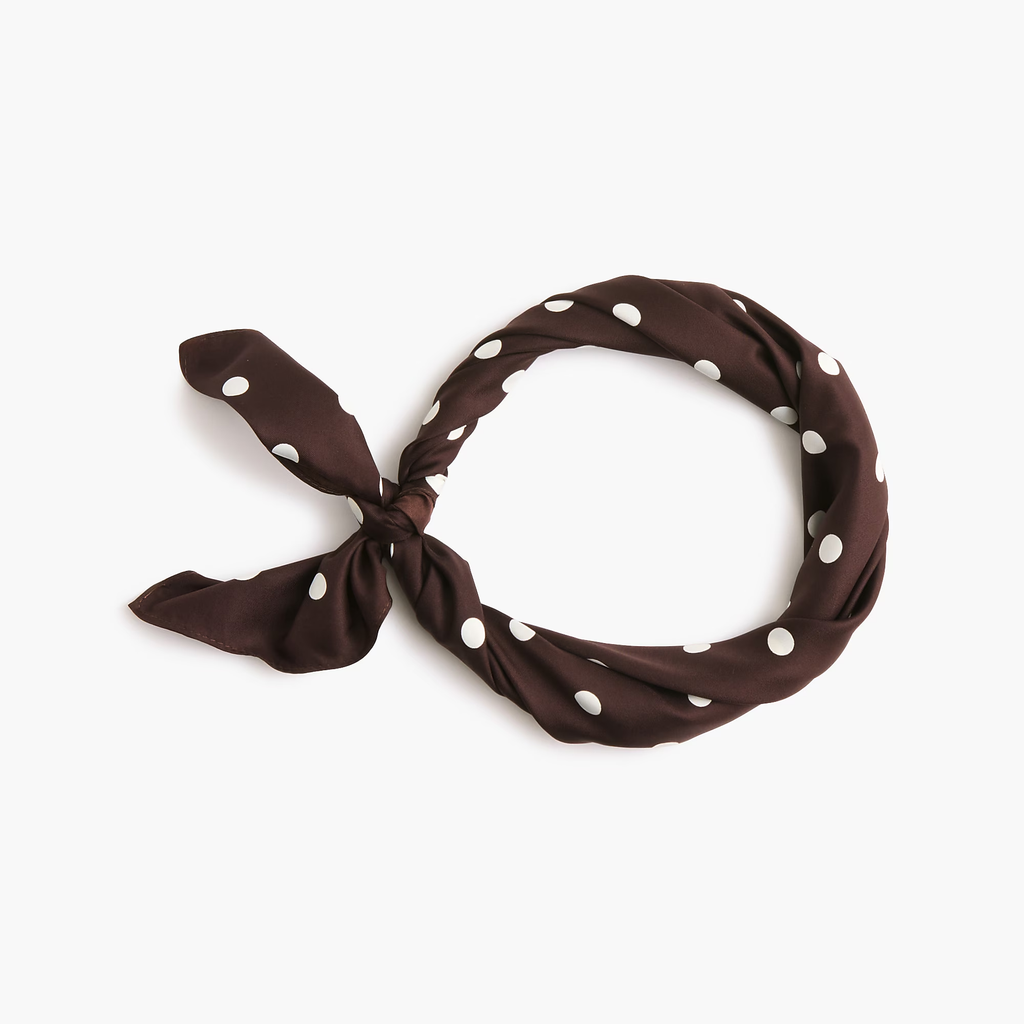 Polka Dot Chocolate Brown Scarf
