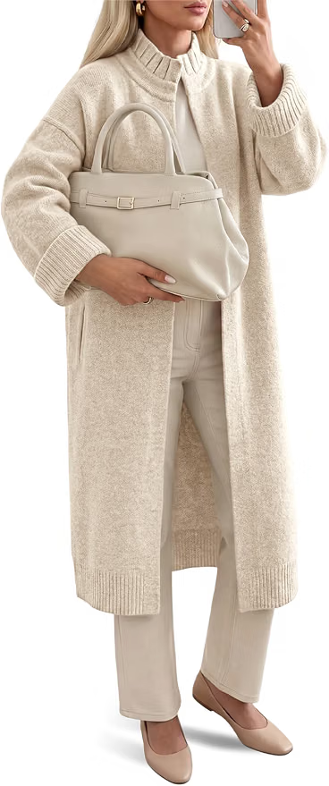 Mock Neck Cardigan Sweater