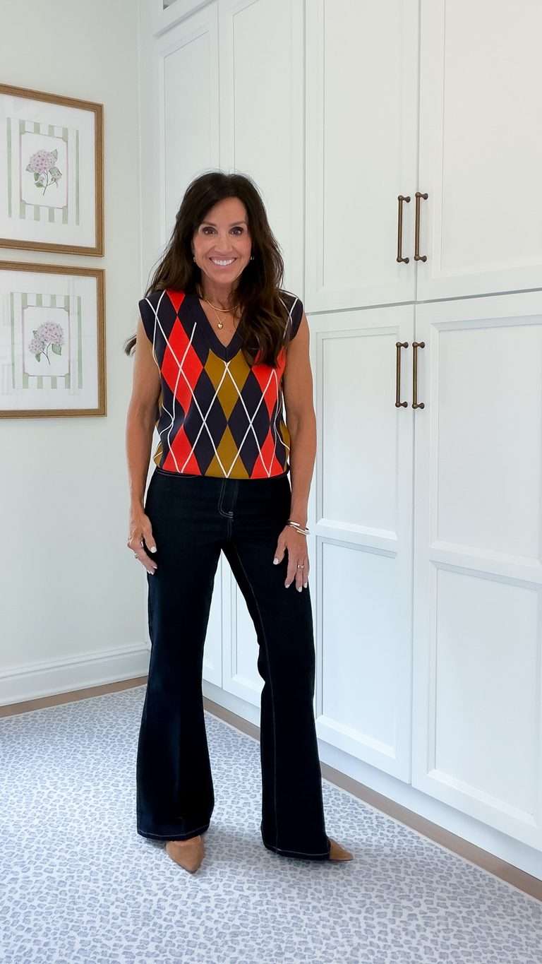 A budget friendly sweater from walmart styled with jeans