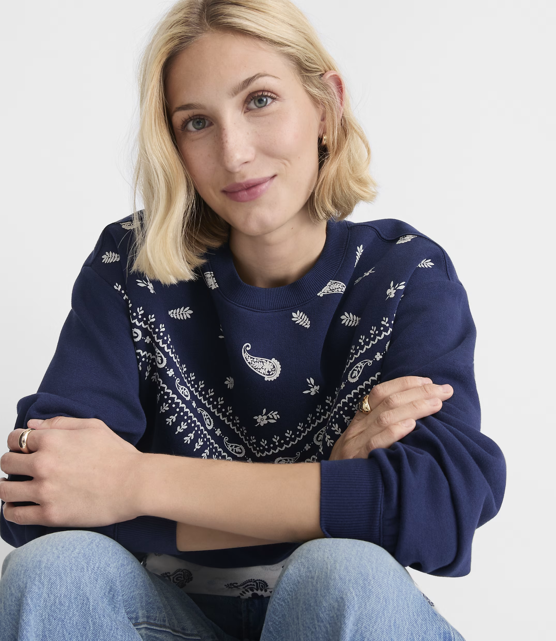 Bandana Print Sweatshirt