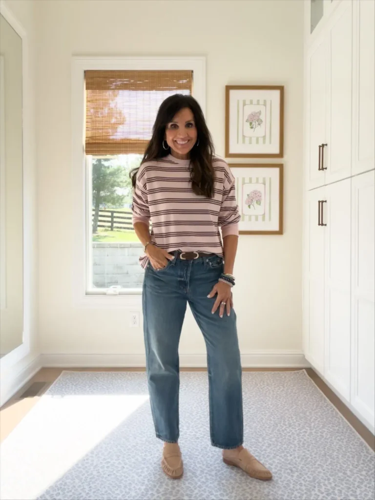 Cyndi in a casual fall outfit
